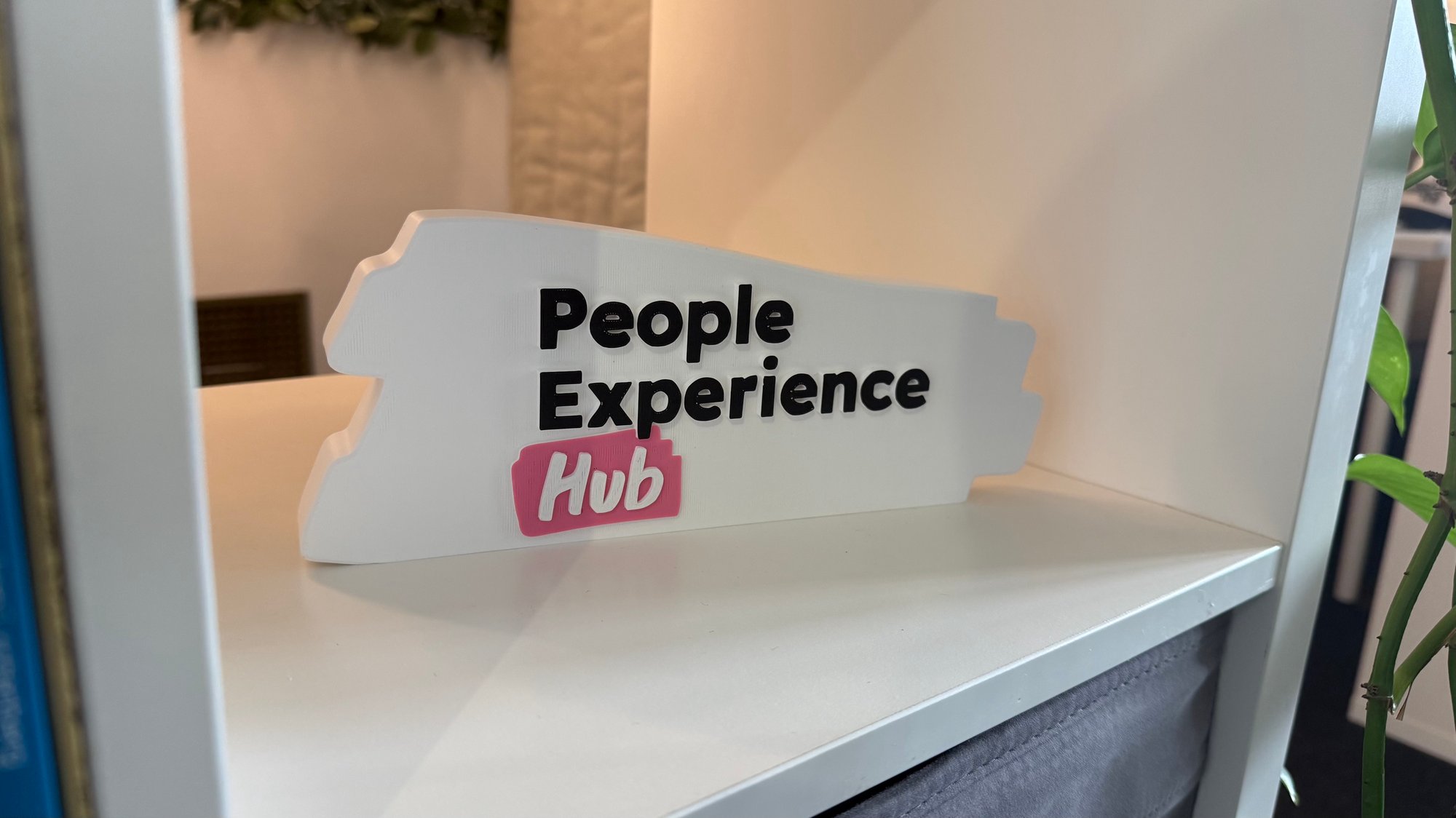 People Experience Hub logo plaque